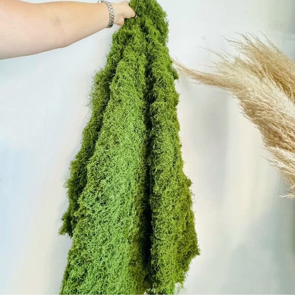 NEW ANTHROPOLOGIE TERRAIN Green Faux Moss Floral Plant Sheet Mat Rug DIY Decor - Picture 2 of 15